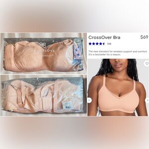 Honeylove Crossover Bra - Blush 2xl (42D) UNOPENED